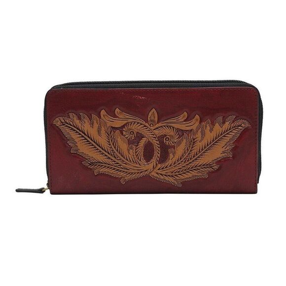 Myra Bag Handmade Ostenatious Wallet Leather & Hairon Canvas & Cowhide Leather - Picture 1 of 5